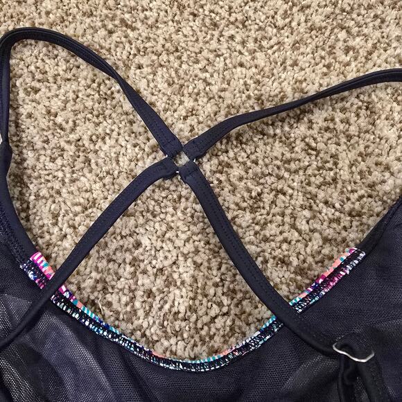 Women's Athleta Blue Paisley Tankini Swim Top | Size 34 D/DD - Picture 8 of 11